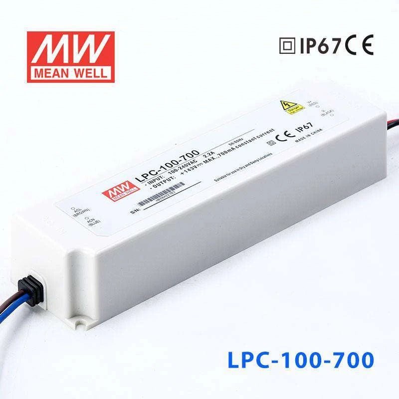 Mean Well LPC-100-700 Power Supply 100W 700mA - LPC-100-700 - powersupplymall.com