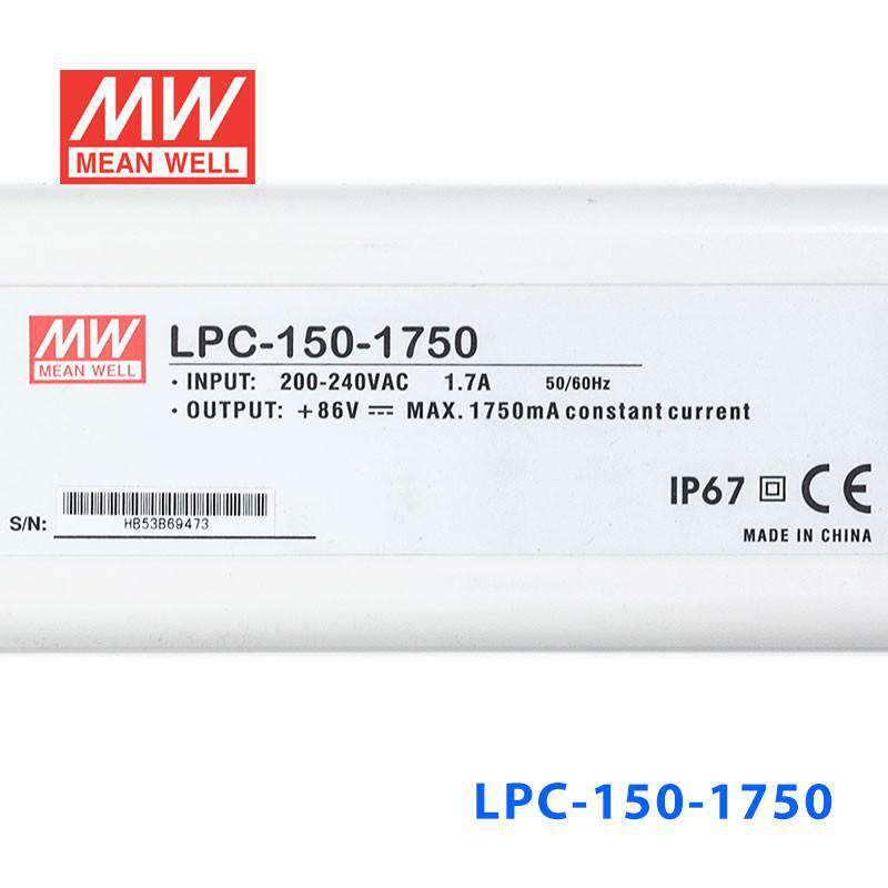 Mean Well LPC - 150 - 1750 Power Supply 150W 1750mA - LPC - 150 - 1750 - powersupplymall.com