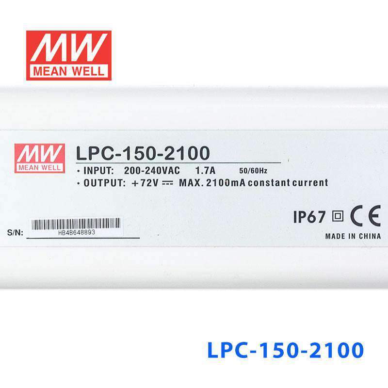 Mean Well LPC - 150 - 2100 Power Supply 150W 2100mA - LPC - 150 - 2100 - powersupplymall.com