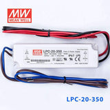 Mean Well LPC - 20 - 350 Power Supply 20W 350mA - LPC-20-350 - powersupplymall.com
