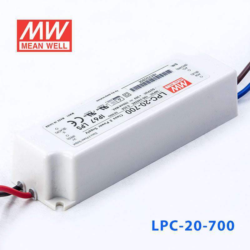 Mean Well LPC-20-700 Power Supply 20W 700mA - LPC-20-700 - powersupplymall.com