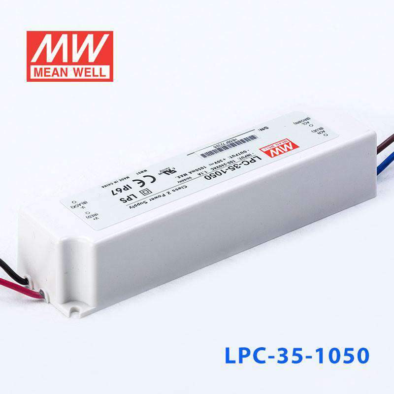Mean Well LPC-35-1050 Power Supply 35W 1050mA - LPC-35-1050 - powersupplymall.com