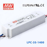 Mean Well LPC-35-1400 Power Supply 35W 1400mA - LPC-35-1400 - powersupplymall.com