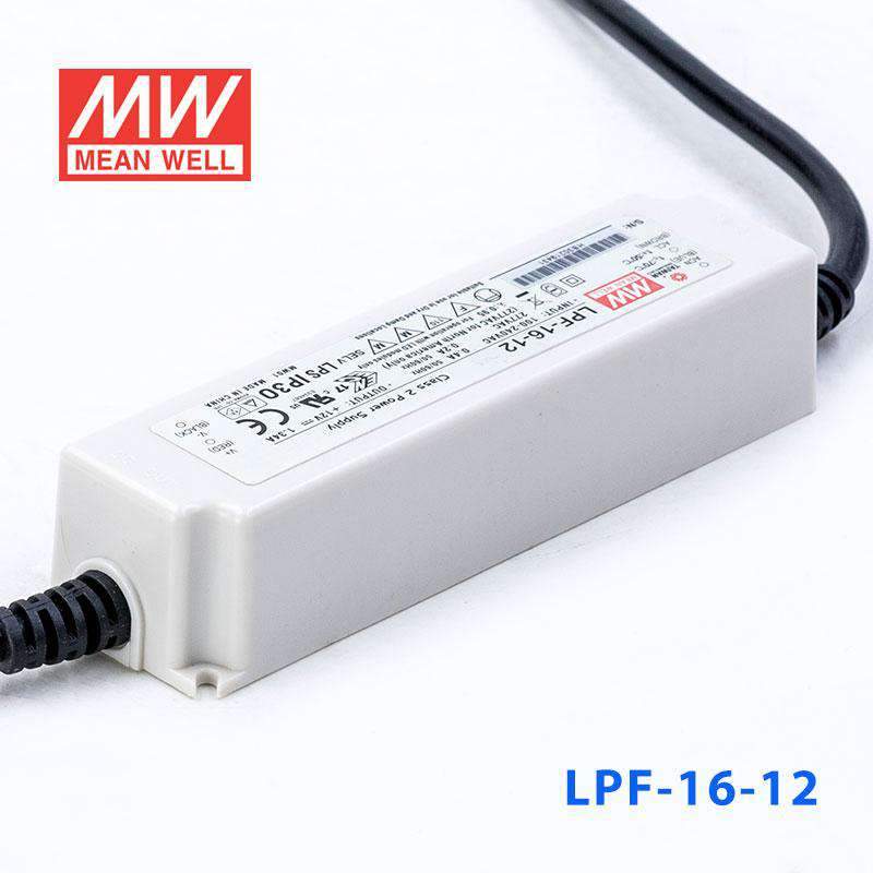 Mean Well LPF-16-12 Power Supply 16W 12V 1.34A - LPF-16-12 - powersupplymall.com