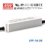 Mean Well LPF-16-30 Power Supply 16W 30V 540mA - LPF-16-30 - powersupplymall.com