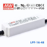 Mean Well LPF-16-48 Power Supply 16W 48V 340mA - LPF-16-48 - powersupplymall.com