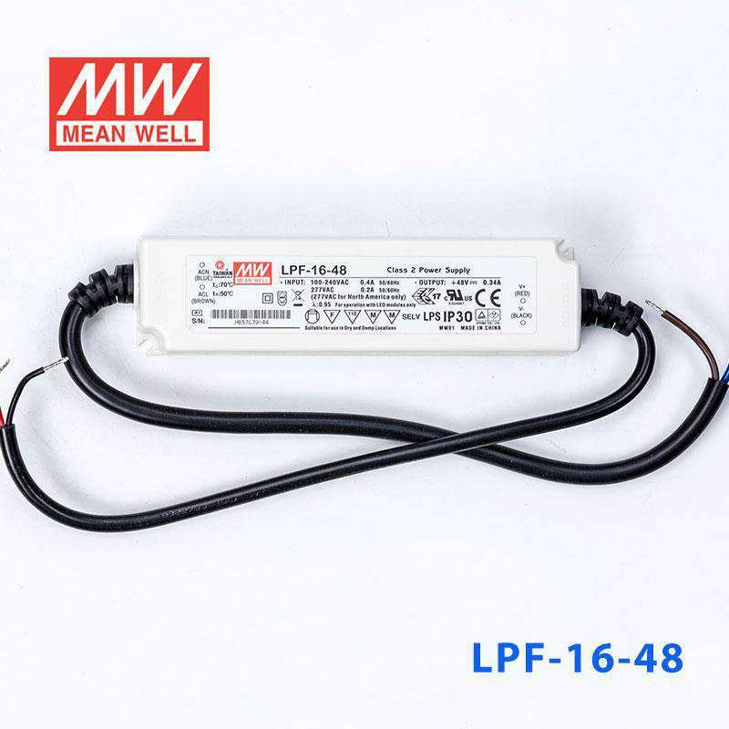 Mean Well LPF - 16 - 48 Power Supply 16W 48V - LPF - 16 - 48 - powersupplymall.com