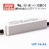 Mean Well LPF-16-54 Power Supply 16W 54V 300mA - LPF-16-54 - powersupplymall.com