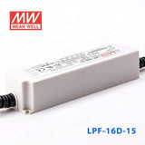 Mean Well LPF - 16D - 15 Power Supply 16W 15V - Dimmable - LPF - 16D - 15 - powersupplymall.com