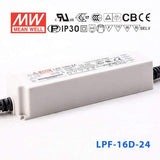 Mean Well LPF - 16D - 24 Power Supply 16W 24V - Dimmable - LPF-16D-24 - powersupplymall.com