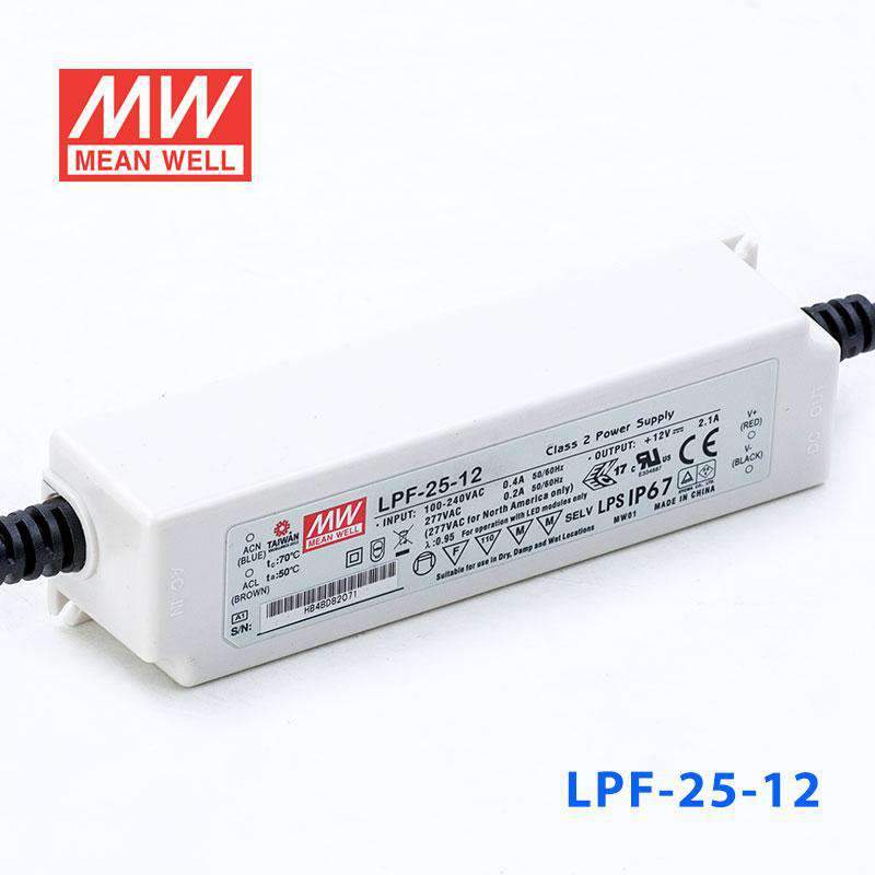 Mean Well LPF-25-12 Power Supply 25W 12V 2.1A - LPF-25-12 - powersupplymall.com