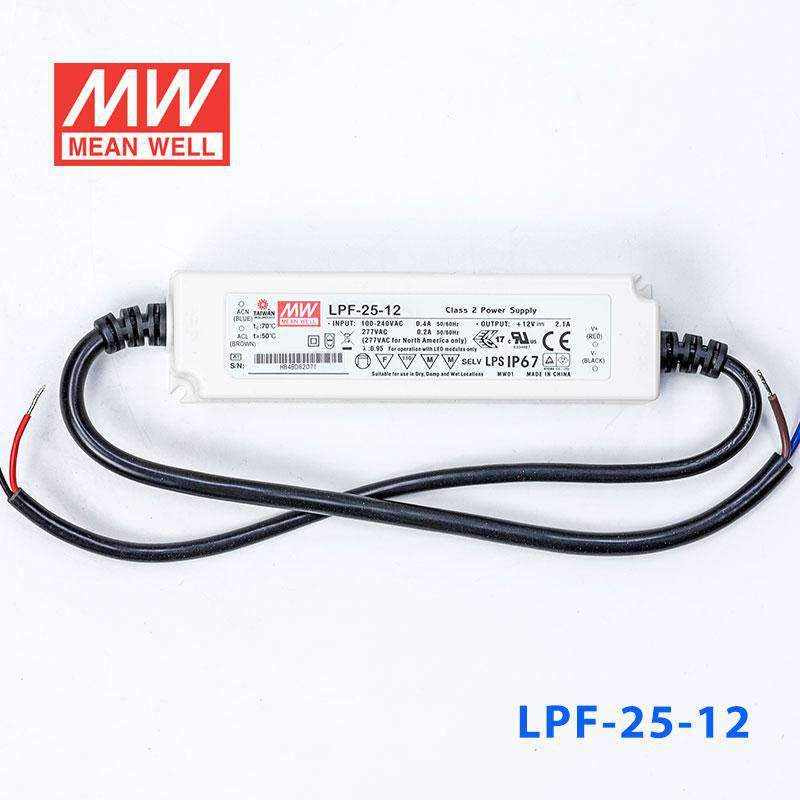 Mean Well LPF - 25 - 12 Power Supply 25W 12V - LPF-25-12 - powersupplymall.com