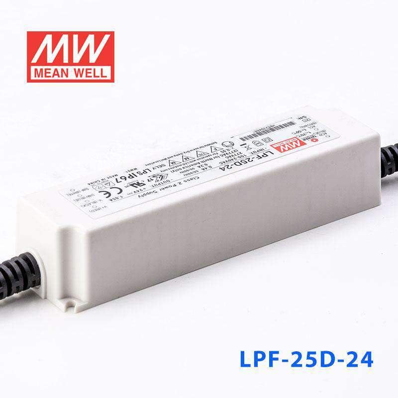 Mean Well LPF - 25D - 24 Power Supply 25W 24V - Dimmable - LPF - 25D - 24 - powersupplymall.com