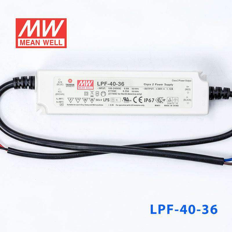 Mean Well LPF - 40 - 36 Power Supply 40W 36V - LPF - 40 - 36 - powersupplymall.com