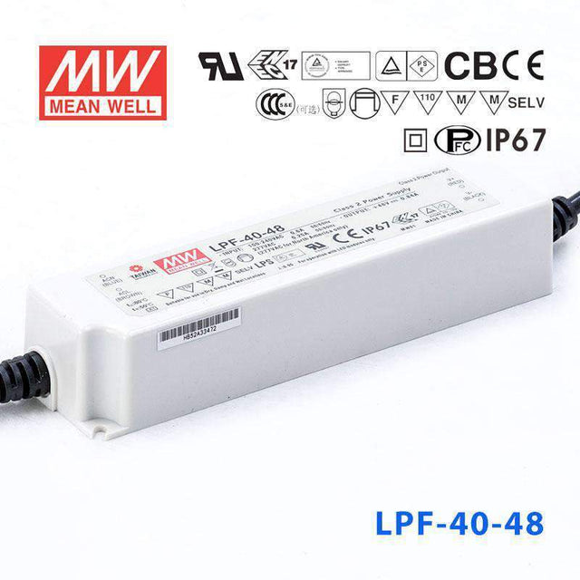 Mean Well LPF - 40 - 48 Power Supply 40W 48V - LPF - 40 - 48 - powersupplymall.com