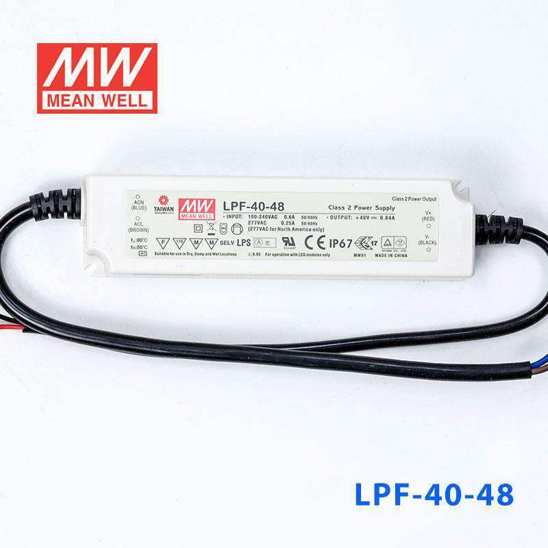 Mean Well LPF - 40 - 48 Power Supply 40W 48V - LPF-40-48 - powersupplymall.com