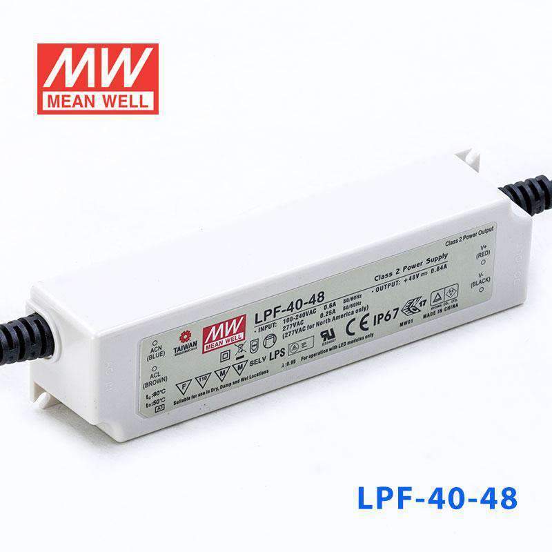 Mean Well LPF - 40 - 48 Power Supply 40W 48V - LPF - 40 - 48 - powersupplymall.com