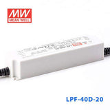 Mean Well LPF - 40D - 20 Power Supply 40W 20V - Dimmable - LPF-40D-20 - powersupplymall.com