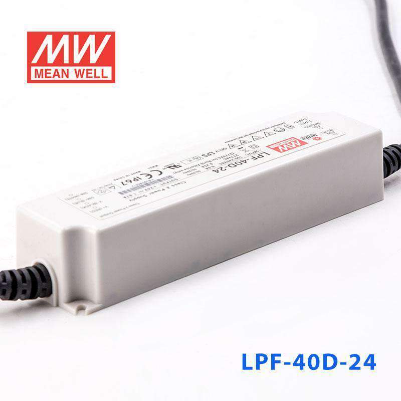 Mean Well LPF - 40D - 24 Power Supply 40W 24V - Dimmable - LPF-40D-24 - powersupplymall.com