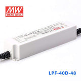 Mean Well LPF-40D-48 Power Supply 40W 48V - Dimmable 840mA - LPF-40D-48 - powersupplymall.com
