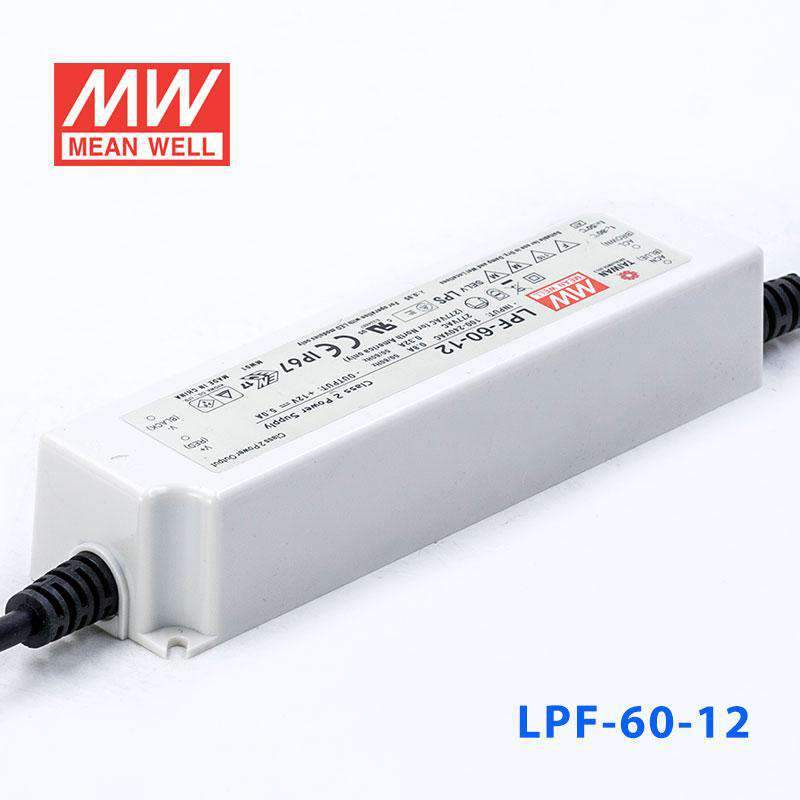 Mean Well LPF-60-12 Power Supply 60W 12V 5A - LPF-60-12 - powersupplymall.com