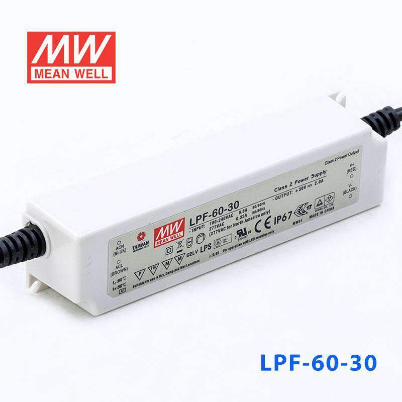 Mean Well LPF-60-30 Power Supply 60W 30V 2A - LPF-60-30 - powersupplymall.com