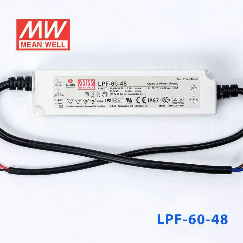 Mean Well LPF - 60 - 48 Power Supply 60W 48V - LPF - 60 - 48 - powersupplymall.com