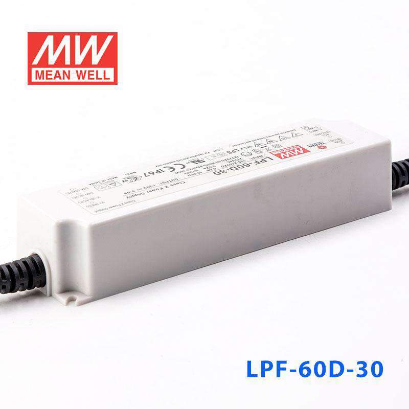 Mean Well LPF-60D-30 Power Supply 60W 30V - Dimmable 2A - LPF-60D-30 - powersupplymall.com