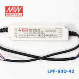 Mean Well LPF - 60D - 42 Power Supply 60W 42V - Dimmable - LPF-60D-42 - powersupplymall.com