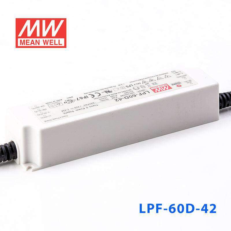 Mean Well LPF - 60D - 42 Power Supply 60W 42V - Dimmable - LPF-60D-42 - powersupplymall.com