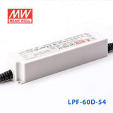 Mean Well LPF-60D-54 Power Supply 60W 54V - Dimmable 1.12A - LPF-60D-54 - powersupplymall.com