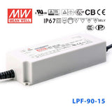 Mean Well LPF-90-15 Power Supply 75W 15V 5A - LPF-90-15 - powersupplymall.com