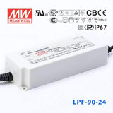 Mean Well LPF-90-24 Power Supply 90W 24V 3.75A - LPF-90-24 - powersupplymall.com