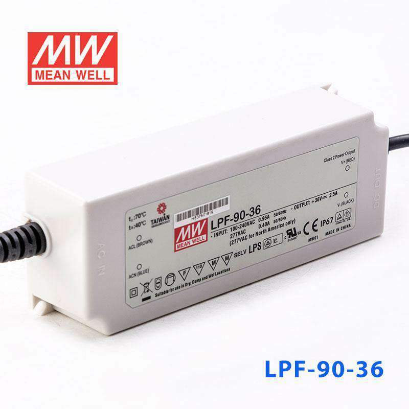 Mean Well LPF - 90 - 36 Power Supply 90W 36V - LPF-90-36 - powersupplymall.com
