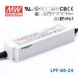 Mean Well LPF Series LED Power Supply 24V (16~90W) - powersupplymall.com