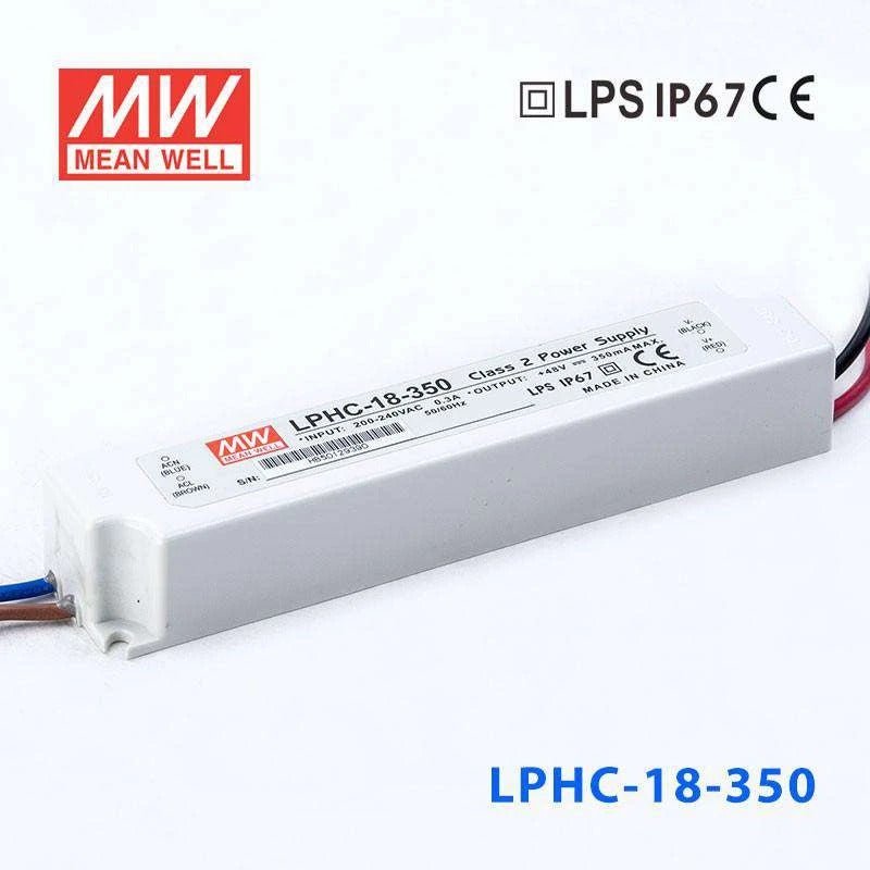 Mean Well LPHC-18-350 AC-DC Single output LED driver Constant Current - LPHC-18-350 - powersupplymall.com