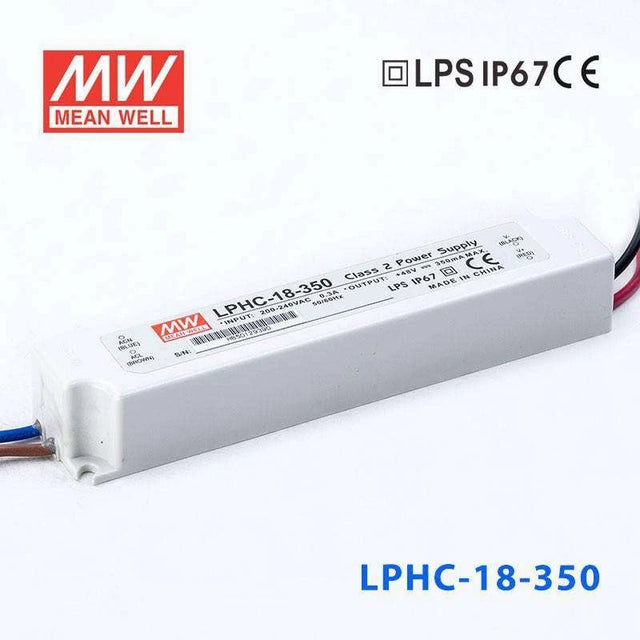 Mean Well LPHC-18-350 AC-DC Single output LED driver Constant Current - LPHC-18-350 - powersupplymall.com