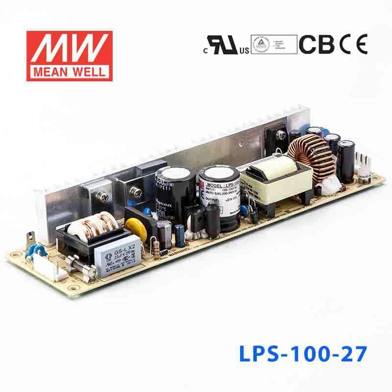 Mean Well LPS - 100 - 27 Power Supply 102W 27V - LPS - 100 - 27 - powersupplymall.com