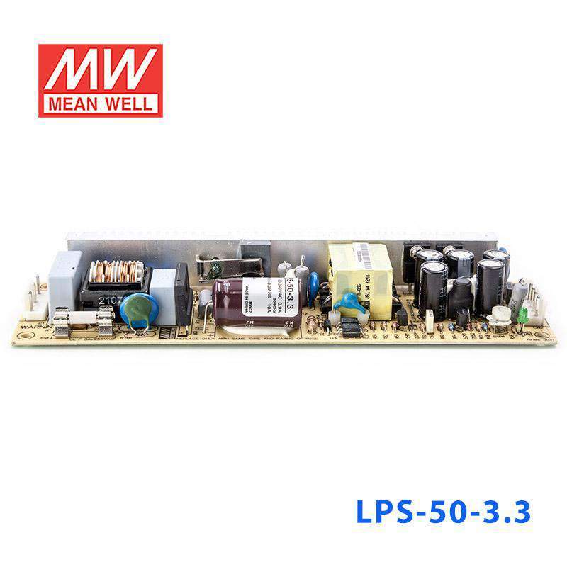Mean Well LPS-50-3.3 Power Supply 33W 3.3V 10A - LPS-50-3.3 - powersupplymall.com