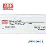 Mean Well LPV - 100 - 15 Power Supply 100W 15V - LPV - 100 - 15 - powersupplymall.com