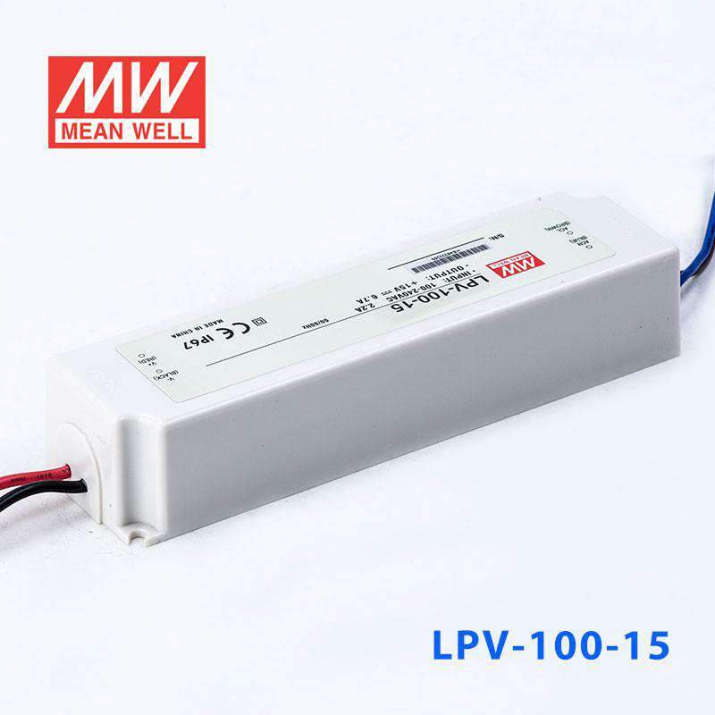 Mean Well LPV - 100 - 15 Power Supply 100W 15V - LPV - 100 - 15 - powersupplymall.com