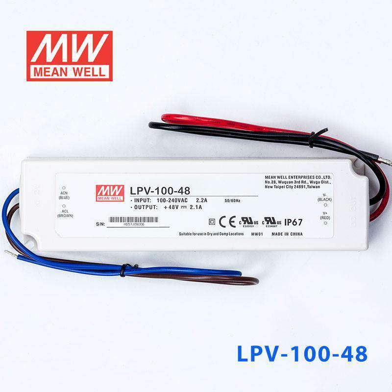 Mean Well LPV - 100 - 48 Power Supply 100W 48V - LPV - 100 - 48 - powersupplymall.com