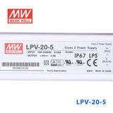 Mean Well LPV - 20 - 5 Power Supply 20W 5V - LPV - 20 - 5 - powersupplymall.com