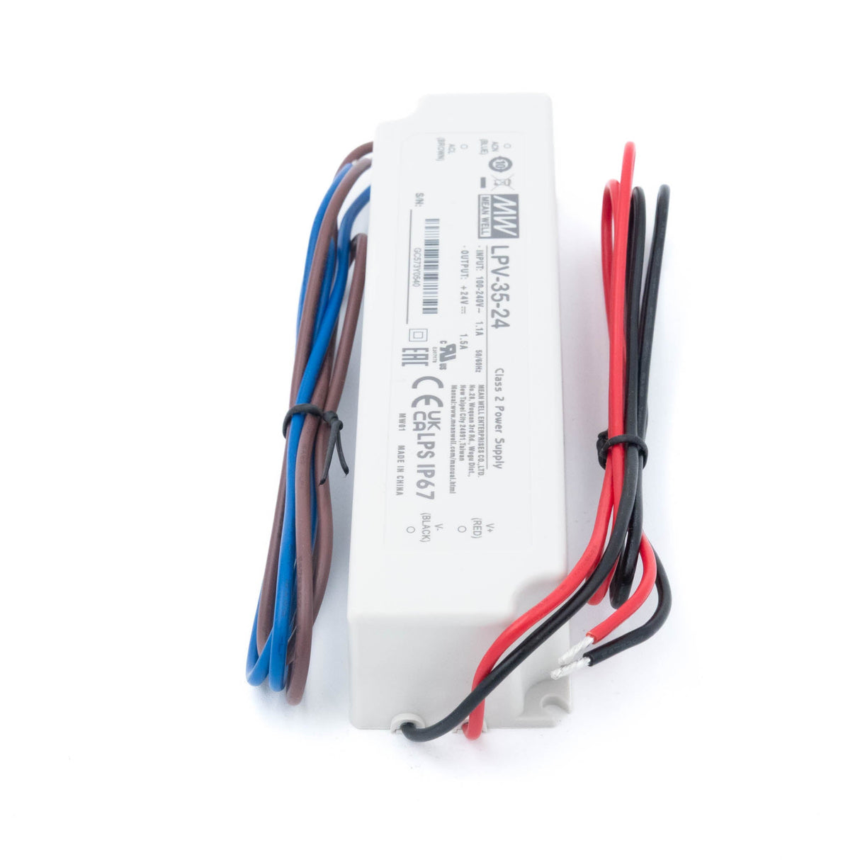 Mean Well LPV - 35 - 24 Power Supply 35W 24V - LPV - 35 - 24 - powersupplymall.com