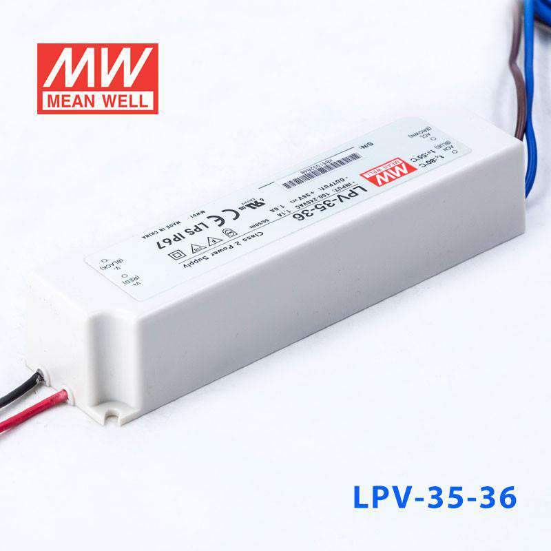 Mean Well LPV - 35 - 36 Power Supply 35W 36V - LPV - 35 - 36 - powersupplymall.com