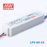 Mean Well LPV - 60 - 24 Power Supply 60W 24V - LPV - 60 - 24 - powersupplymall.com