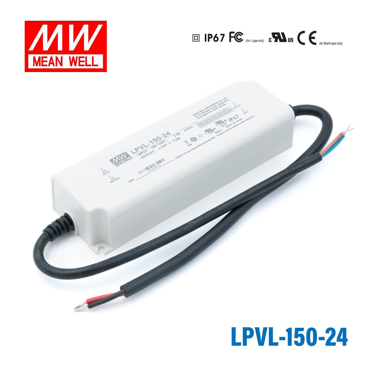 Mean Well LPV Series LED Power Supply 24V (20~150W) -  - powersupplymall.com