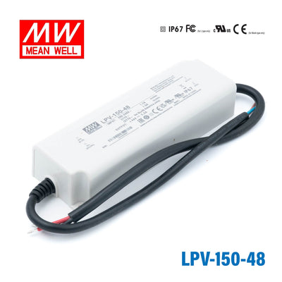 Mean Well LPV-150-48 LED Driver — 153.6W 48V 3.2A IP67 Waterproof