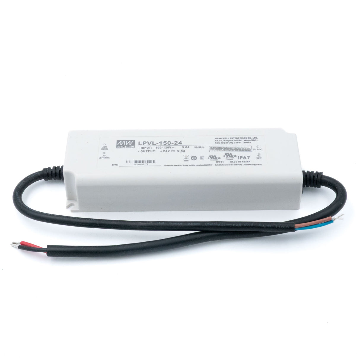 Mean Well LPVL - 150 - 24 Power Supply 150W 24V - LPVL - 150 - 24 - powersupplymall.com