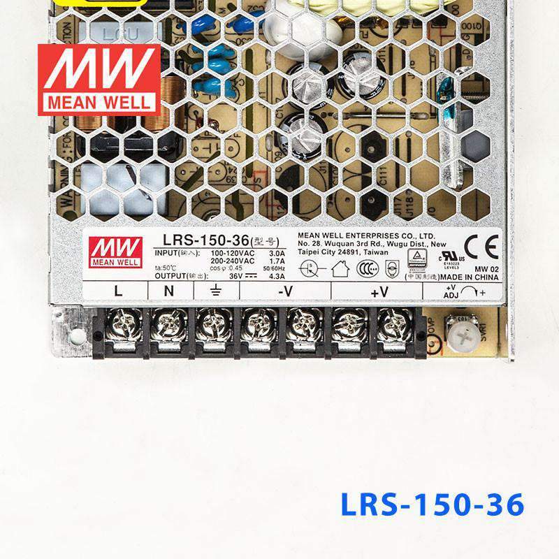 Mean Well LRS - 100 - 36 Power Supply 150W 36V - LRS - 150 - 36 - powersupplymall.com